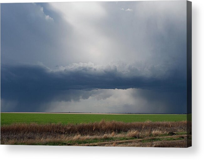 Weather Acrylic Print featuring the photograph Storm on the Horizon by Melany Sarafis