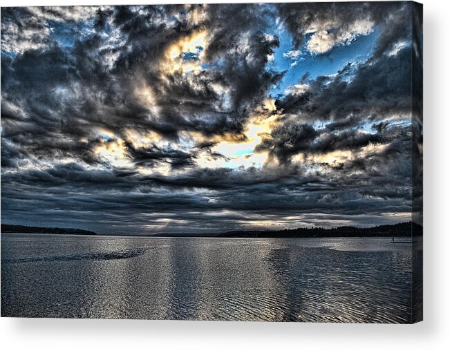 Clouds Acrylic Print featuring the photograph Stormy Morning by Ron Roberts