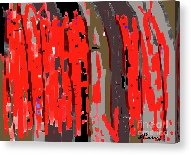 Abstract Framed Prints Acrylic Print featuring the digital art Strike by D Perry