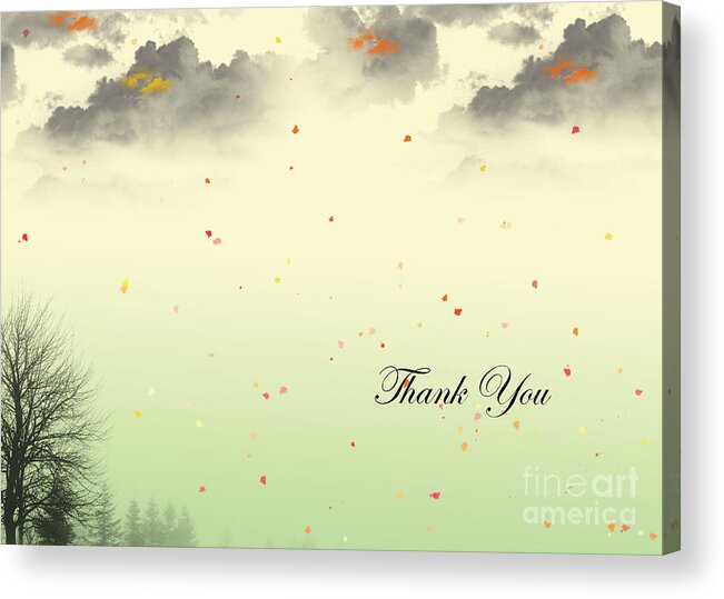 Thank You Cards Acrylic Print featuring the painting Thank You 4 by Trilby Cole