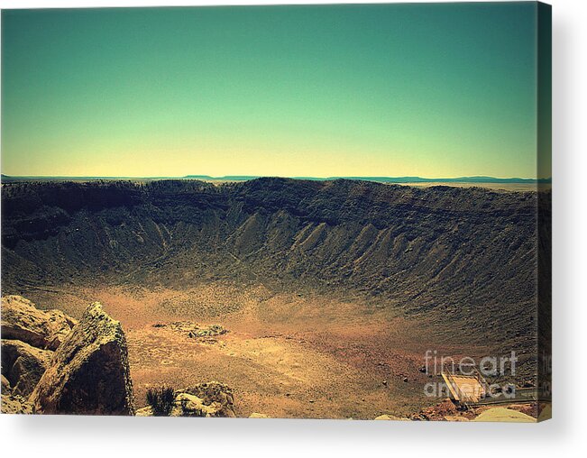 Meteor Crater Acrylic Print featuring the photograph The Meteor Crater in AZ 4 by Susanne Van Hulst