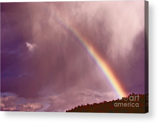 Rainbow Acrylic Print featuring the photograph There Is Always Hope by Aimelle Ml