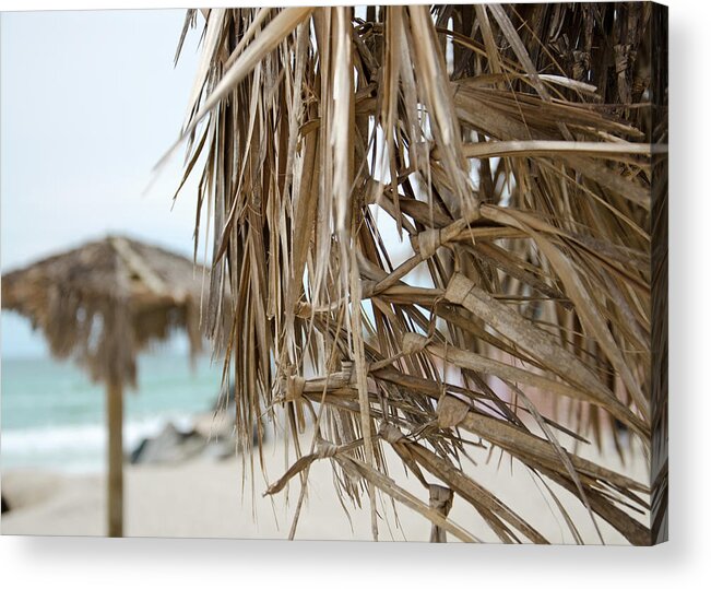 Tiki Acrylic Print featuring the photograph Tiki Huts by Margaret Pitcher