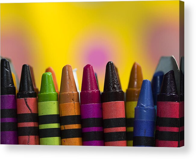 Crayons Acrylic Print featuring the photograph Time to Color by Trudy Wilkerson