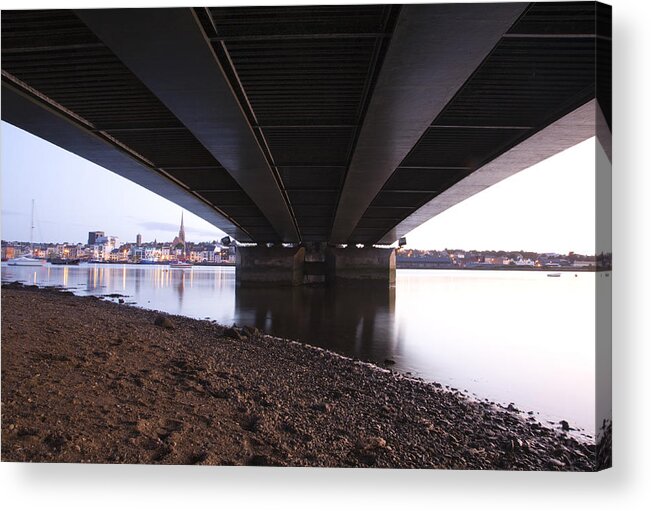 Eire Acrylic Print featuring the photograph Under the bridge downtown by Ian Middleton