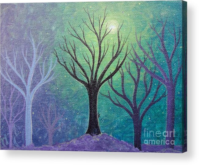 Winter Solitude 3 Acrylic Print featuring the painting Winter Solitude 3 by Jacqueline Athmann