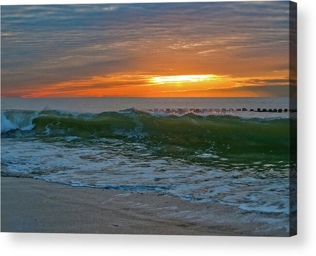 Rockaway Beach Sunrise Acrylic Print featuring the photograph Winter Sunrise by S Paul Sahm