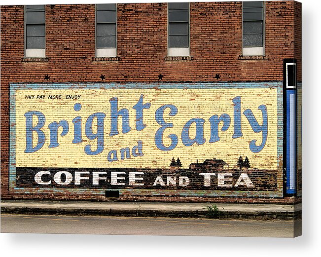 Advertising Acrylic Print featuring the photograph Coffee or Tea by David and Carol Kelly