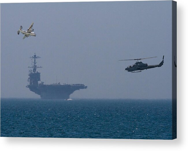 Aircraft Carrier Acrylic Print featuring the photograph Aircraft Carrier #1 by Mariel Mcmeeking