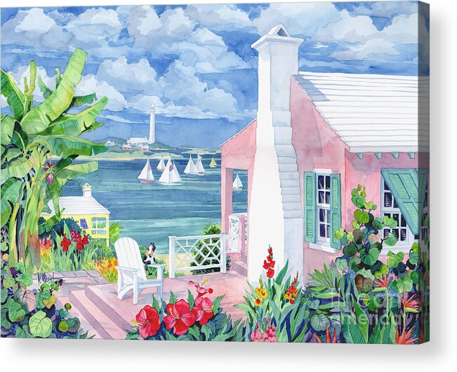 Bay Acrylic Print featuring the painting Bermuda Cove by Paul Brent