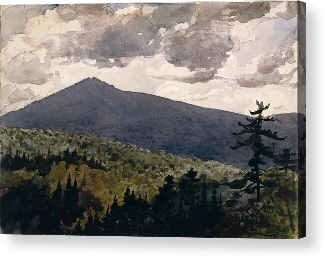 Winslow Homer Acrylic Print featuring the drawing Burnt Mountain by Winslow Homer