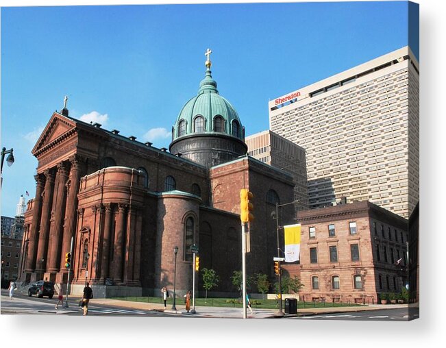 City Acrylic Print featuring the photograph Cathedral Basilica Of Saints Peter And Paul Philadelphia #1 by Matt Quest