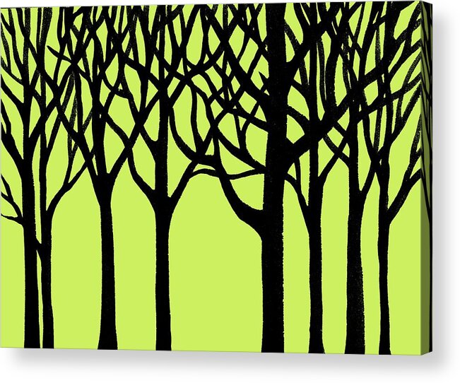 Forest Acrylic Print featuring the painting Forest #2 by Irina Sztukowski