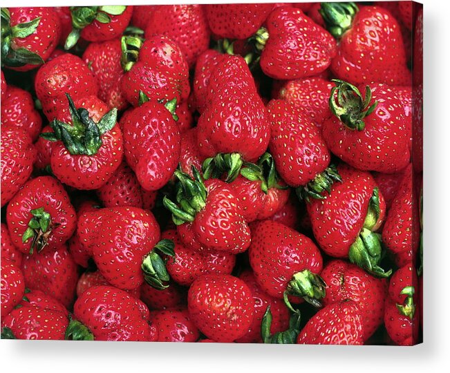 Fresh Strawberries Acrylic Print featuring the photograph Fresh Strawberries #1 by Sally Weigand