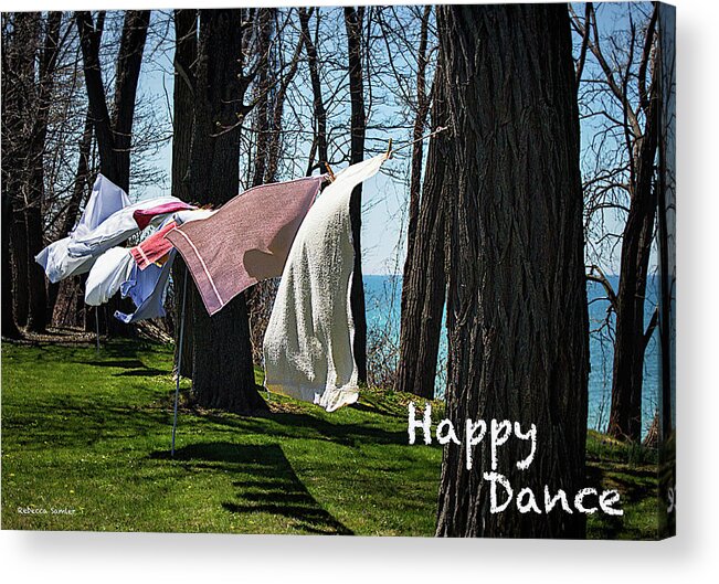 Laundry Acrylic Print featuring the photograph Happy Dance #1 by Rebecca Samler