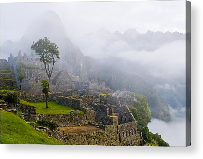 Andes Acrylic Print featuring the photograph Machu Pichu #1 by Kobby Dagan