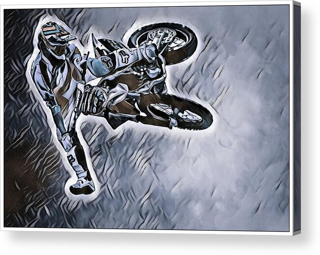 Motorcycle Acrylic Print featuring the photograph MotoCross #1 by Rob Wallace Images