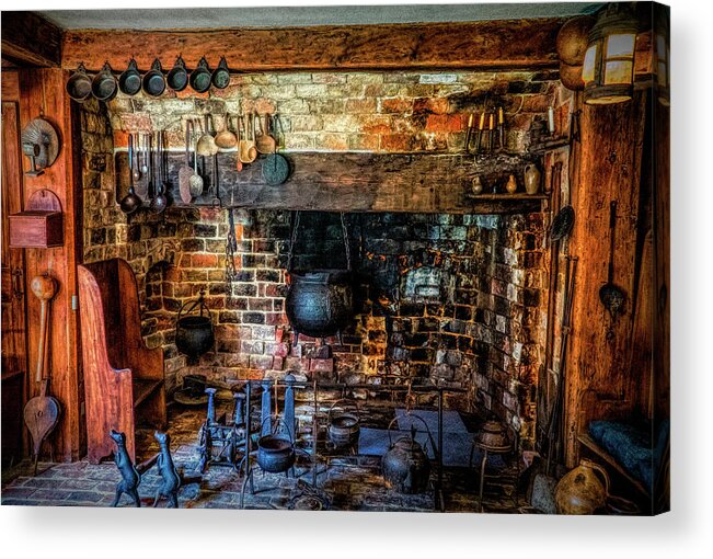 Old Kitchen Acrylic Print featuring the photograph Old Kitchen #1 by Lilia S