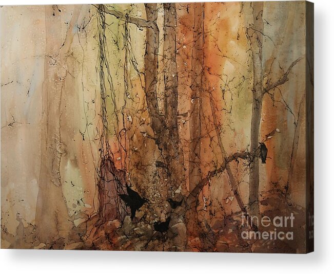 Fall Acrylic Print featuring the painting on the Verge #1 by Elizabeth Carr