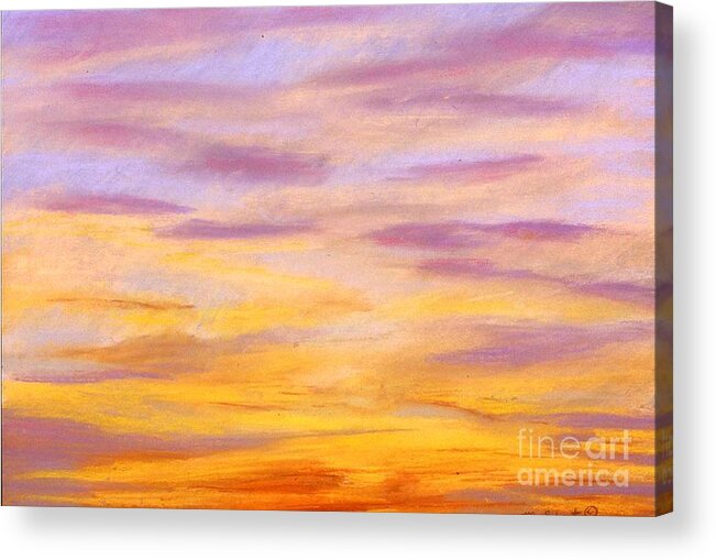 Skyscape Acrylic Print featuring the painting Rowlett Sky by Mary Erbert