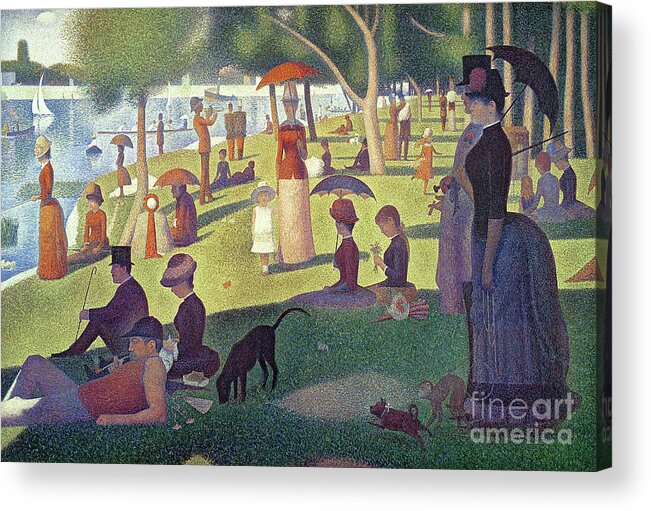 Sunday Afternoon On The Island Of La Grande Jatte Acrylic Print featuring the painting Sunday Afternoon on the Island of La Grande Jatte by Georges Pierre Seurat