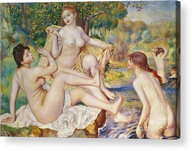 The Acrylic Print featuring the painting The Bathers by Pierre Auguste Renoir