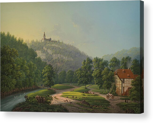 Johann Heinrich Bleuler (1758-1823) The Falkenstein Acrylic Print featuring the painting The Falkenstein #1 by Johann Heinrich