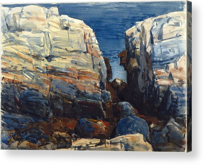 Frederick Childe Hassam (american Acrylic Print featuring the painting The Gorge #1 by Frederick Childe Hassam
