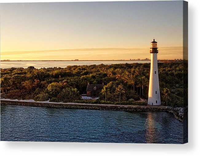 Atlantic Acrylic Print featuring the photograph The Miami Lighthouse #1 by Lars Lentz