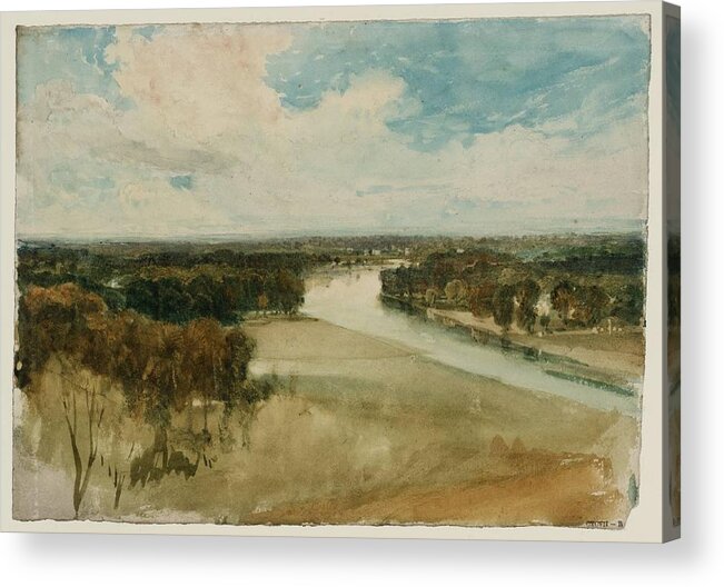 Joseph Mallord William Turner 1775�1851  The Thames From Richmond Hill Acrylic Print featuring the painting The Thames from Richmond Hill by Joseph Mallord