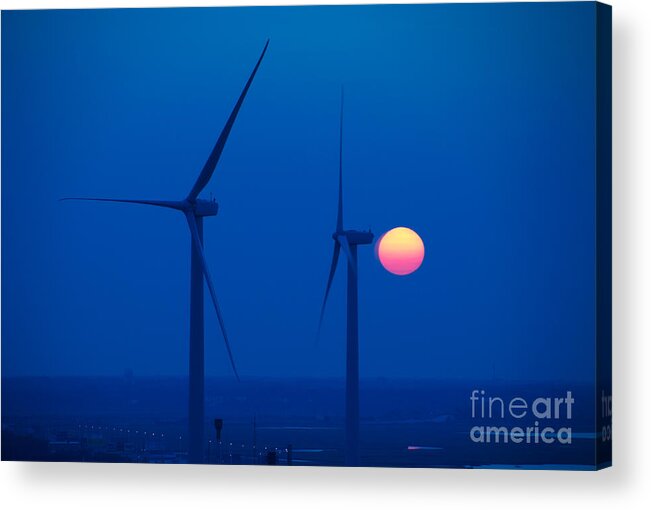 Wind Farm Acrylic Print featuring the photograph Wind Farm #1 by George Mattei