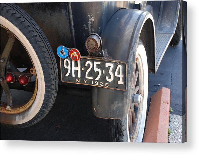 Numbers Acrylic Print featuring the photograph 1926 Model T Ford #10 by Rob Hans