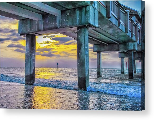 Pier 60 Acrylic Print featuring the photograph 10746 Tranquil Evening by Pamela Williams