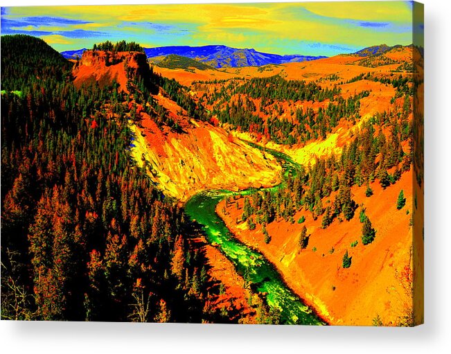 Lakeview Acrylic Print featuring the photograph Yellowstone Park #19 by Aron Chervin