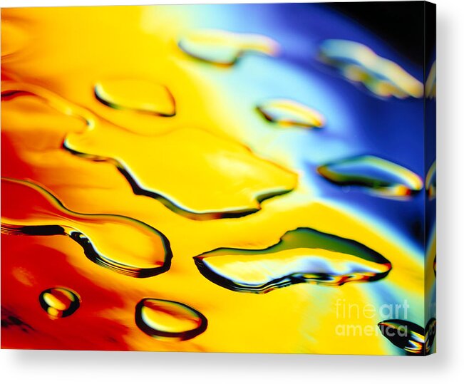 Abstract Acrylic Print featuring the photograph Abstract Water #2 by Tony Cordoza
