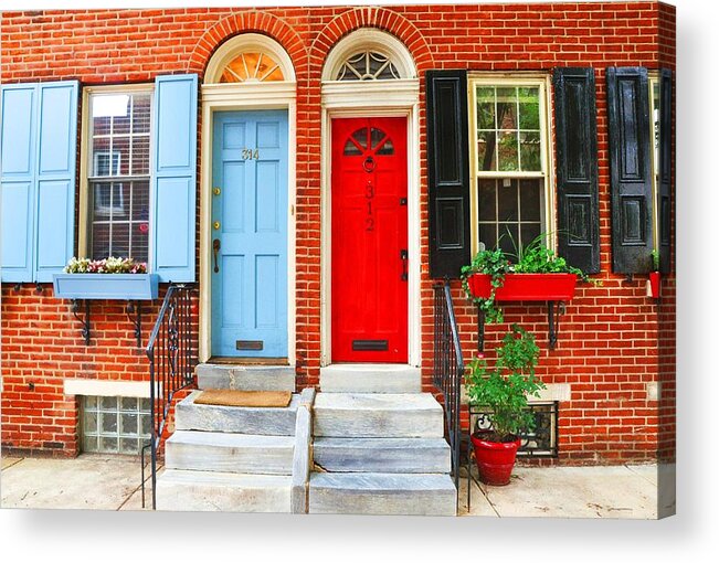 Colonial Acrylic Print featuring the photograph Colonial Doors #2 by Andrew Dinh