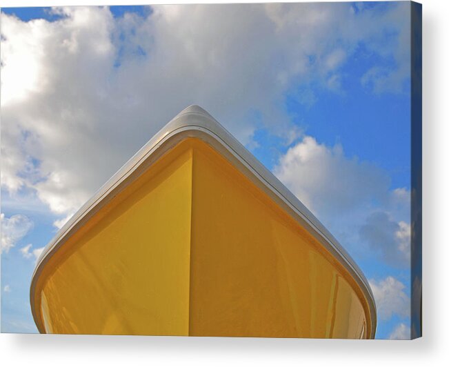 Boats Acrylic Print featuring the digital art 21- Mellow Yellow by Joseph Keane