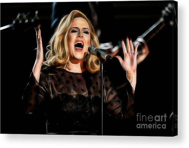 Adele Acrylic Print featuring the mixed media Adele Collection #2 by Marvin Blaine