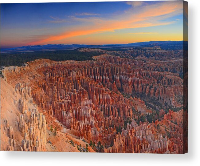 Bryce Canyon National Park Sunrise From Inspiration Point Acrylic Print featuring the photograph 5 by 7 Bryce Canyon by Raymond Salani III