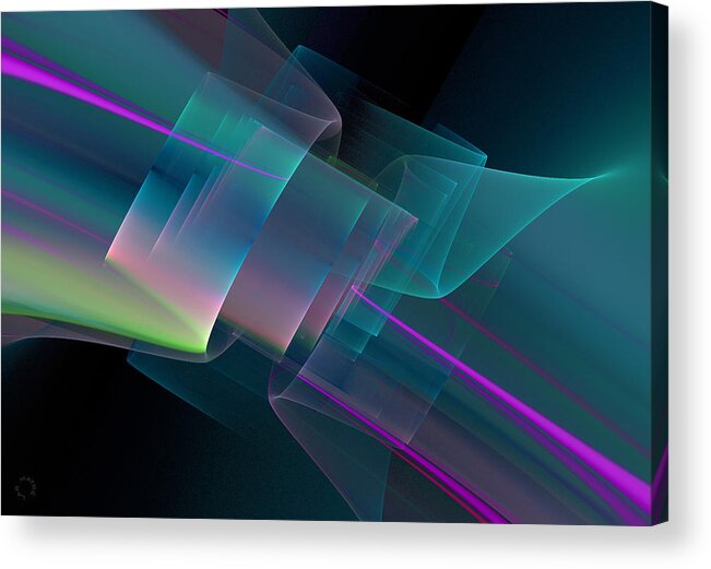 Abstract Acrylic Print featuring the digital art 638 by Lar Matre