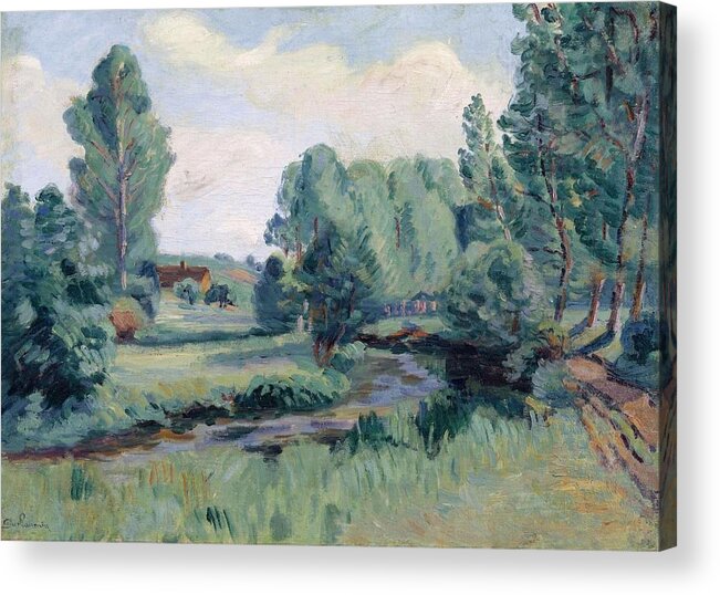 Jouy Acrylic Print featuring the painting Art Paintings #8 by Armand Guillaumin