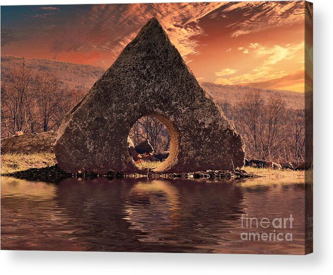 Triangle Acrylic Print featuring the photograph A A by Mim White