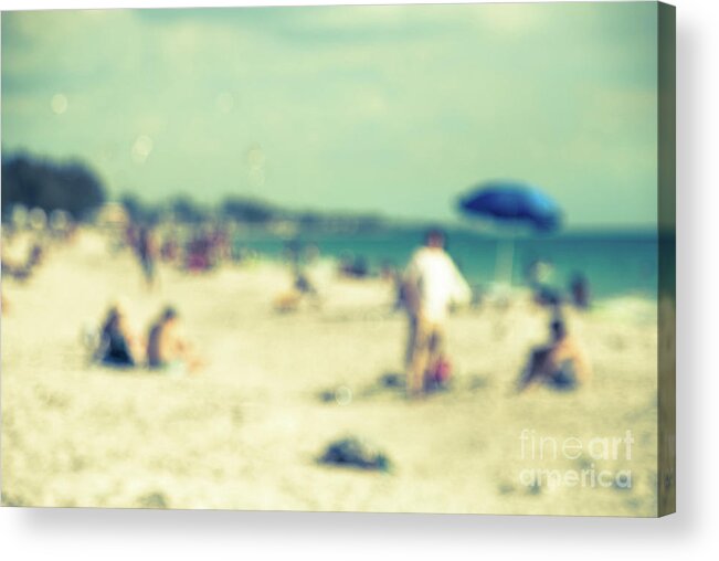 Beach Acrylic Print featuring the photograph a day at the beach I by Hannes Cmarits