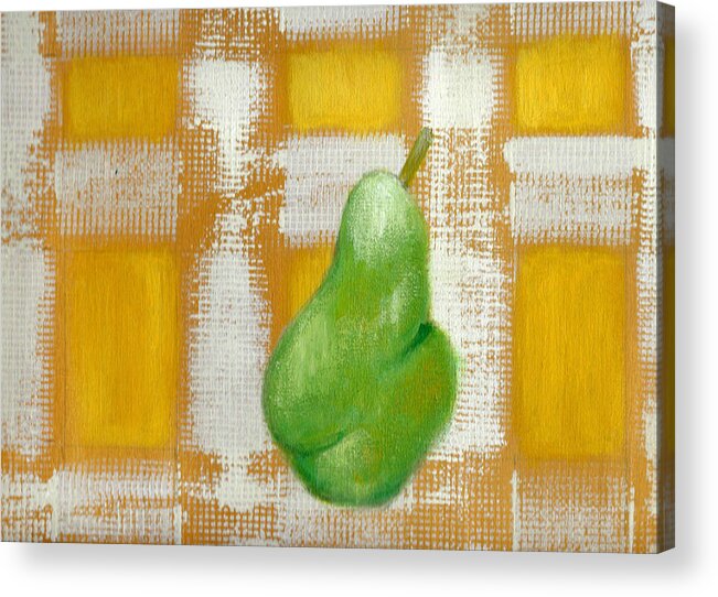 Pear Acrylic Print featuring the painting A Pear by Joseph Ferguson