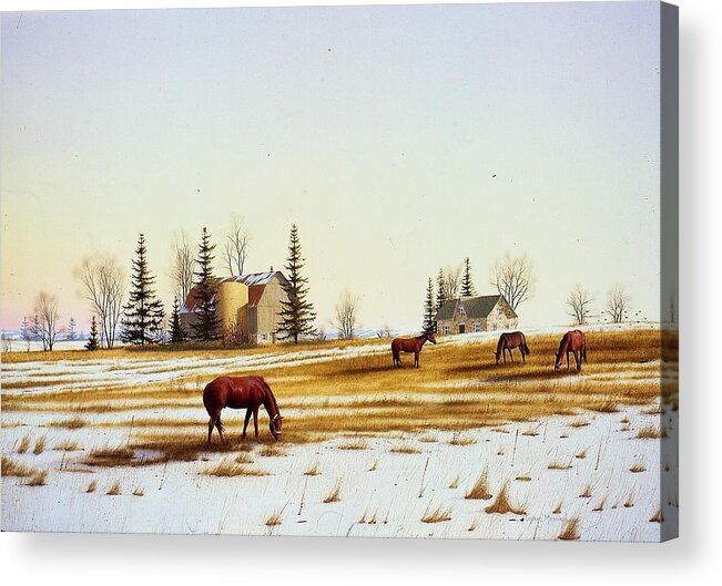 Rural Landscape Acrylic Print featuring the painting A Taste of Spring by Conrad Mieschke