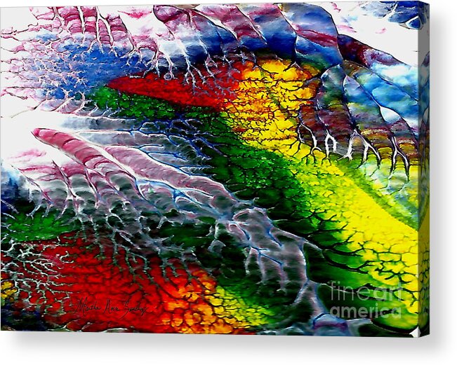 martha Ann Sanchez Acrylic Print featuring the painting Abstract Series 0615A by Mas Art Studio