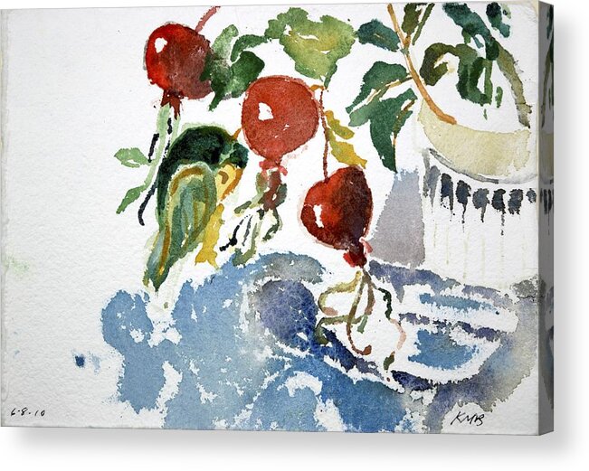  Acrylic Print featuring the painting Abstract Vegetables 2 by Kathleen Barnes