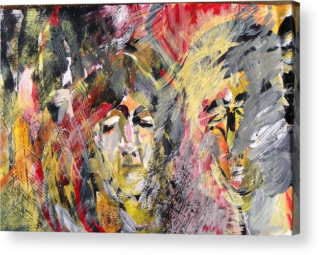 Abstract Acrylic Print featuring the painting Agony by Judith Redman