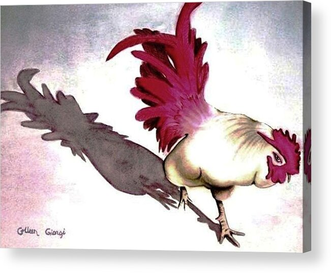 Chicken Acrylic Print featuring the painting Almost Home by Colleen Giorgi