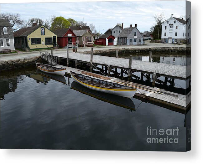 Mystic River Acrylic Print featuring the photograph Along the River by Leslie M Browning